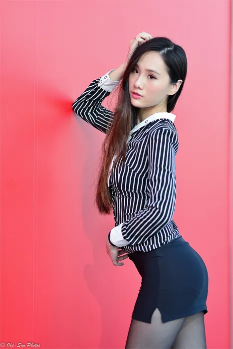 [Mzsock] NO.026 Beautiful model Xiaomi’s new secretary black silk professional attire street photography#[50P]-21