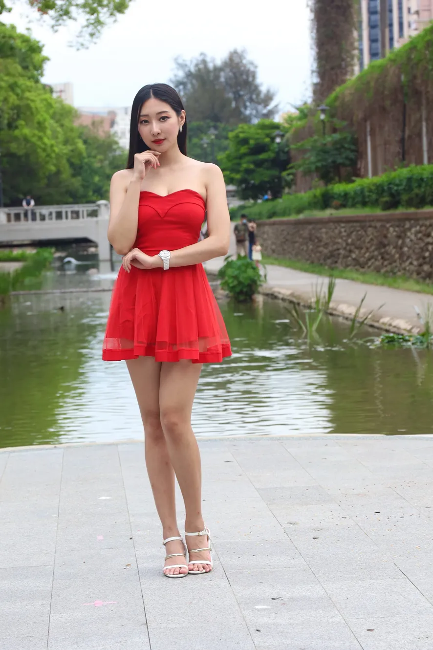 [Mzsock] NO.132 Wu Caijie’s small dress with high legs and beautiful legs street photography#[49P]-24